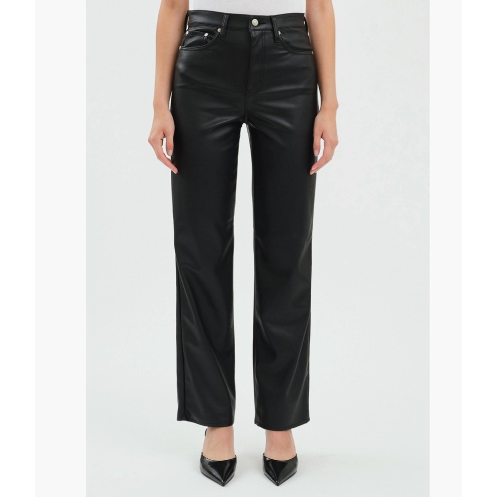 Daze‎ Sundaze High Waist Straight Leg Faux Leather Pants Size 29 New